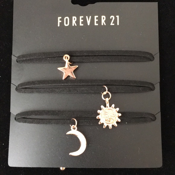 GOLD tone Stars, Sun & Moon! Get ALL 3 Chokers at 1 Price! - Picture 2 of 3